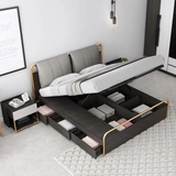 Hyundai минималистская кровать 1,8 метра северная легкая роскошная главная спальня итальянская мягкая сумка с высокой сумкой с высокой коробкой двойная свадебная кровать