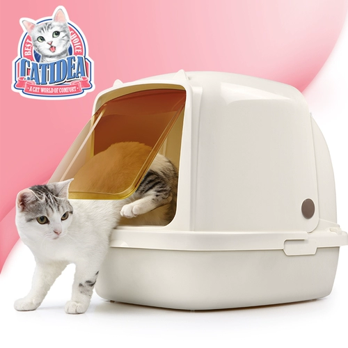 Бесплатная доставка кошачья музыка полностью закрытая кошачья песчаная горшка с большим кошачьим кошачьим кошачьим уши уши кошачьи