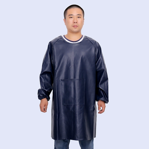 Водонепроницаемый нагрудник для жирной кожи, полиуретановый износостойкий фартук для работы, сзади на завязках