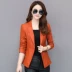 Áo khoác da nữ chính hãng ngắn đoạn phù hợp nhỏ 2019 đầu xuân và mùa thu đầu máy phiên bản Hàn Quốc của áo khoác mỏng giảm béo áo khoác thủy triều - Quần áo da