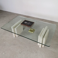 Современная простая натуральная желтая пещера каменной стеклянный журнальный столик творческий минималистский комната