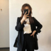A7seven tính khí thường phù hợp với nữ 2018 mùa xuân chic Hàn Quốc phiên bản của một hoang dã một nút lỏng mỏng áo khoác áo vest nữ hàng nào đẹp Business Suit