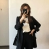 A7seven tính khí thường phù hợp với nữ 2018 mùa xuân chic Hàn Quốc phiên bản của một hoang dã một nút lỏng mỏng áo khoác Business Suit