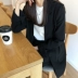 A7seven tính khí thường phù hợp với nữ 2018 mùa xuân chic Hàn Quốc phiên bản của một hoang dã một nút lỏng mỏng áo khoác măng tô nữ Business Suit
