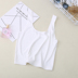 Trắng băng lụa sling vest mùa hè cô gái cơ sở đồ lót học sinh chống ánh sáng hàng đầu bên trong bọc ngực mỏng phần - Ống áo bra ống Ống