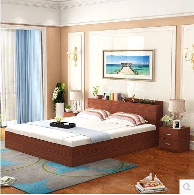 Hyundai Минималистская панель Tatami Real Деревянная кровать двойная экономика главная спальня 1,5 метра 1,8 метра деревянная кровать