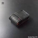 Зажигалка ручной работы, чехол, черная сумка для техники, делается под заказ, из натуральной кожи, простой и элегантный дизайн