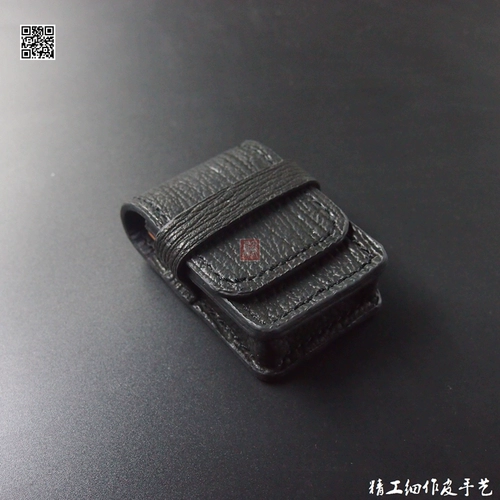 Зажигалка ручной работы, чехол, черная сумка для техники, делается под заказ, из натуральной кожи, простой и элегантный дизайн