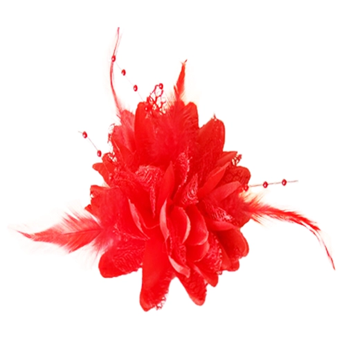 Заколка для волос для невесты, аксессуар для волос, красная ткань, для выступлений