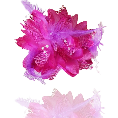 Заколка для волос для невесты, аксессуар для волос, красная ткань, для выступлений