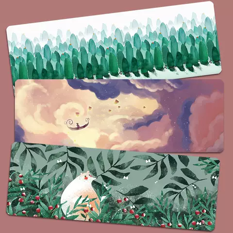 Fairytale Illustration Large Mousepad, Desk Mat (5mm, 900x400mm)