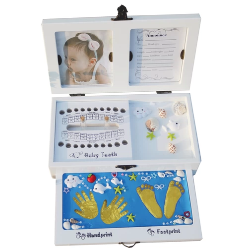 Отпечатки рук и ног, чернильная подушечка, сувенир для хранения пуповины, бутылка с уплотнителем, стеклянная пробка для бутылки, «сделай сам»
