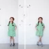 Mô hình bùng nổ Quần áo trẻ em mùa hè Hàn Quốc Váy bé gái thế hệ trẻ em vui nhộn mặc váy cotton sọc A293 - Khác Khác