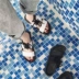 Hàn quốc ulzzang phong cách Harajuku dép sinh viên phụ nữ mùa hè không trượt ngoài trời đôi dép vành đai và dép bãi biển giày thủy triều