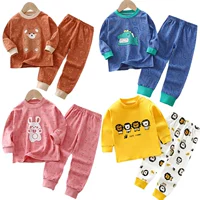 Детский осенний хлопковый комплект, детское термобелье для мальчиков, пижама