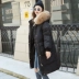 Chống mùa giải phóng mặt bằng xuống áo khoác nữ phần dài Hàn Quốc phiên bản 2018 mới lỏng siêu lớn cổ áo lông thú trên đầu gối dày áo triều Xuống áo khoác