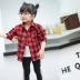2018 mới mùa xuân và mùa thu cô gái kẻ sọc áo bông dài tay của nam giới bé áo Hàn Quốc phiên bản của trẻ em nhỏ của quần áo triều
