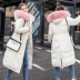 Áo bà bầu mùa thu đông 2018 áo khoác cotton mùa đông nữ phiên bản Hàn Quốc của phần dài xuống áo khoác cotton độn bông size lớn quần áo tháng đồ bầu Áo thai sản