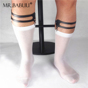 Ông Babu độc quyền thiết kế sản phẩm mới của nam giới đinh tán da đôi clip vớ vớ cotton phổ garter belt