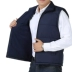 Mùa thu và mùa đông cha mặc vest vest trung niên XL dày lên bông áo vest vest lỏng