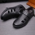 Người đàn ông da giày da trung và cũ tuổi breathable rỗng dép trung niên cha giày mùa hè đáy mềm giày mùa hè giày của nam giới Sandal