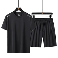 Летний шелковый дышащий спортивный костюм, быстросохнущая футболка для тренировок, мини-юбка для спортзала, шорты, комплект, для бега, короткий рукав