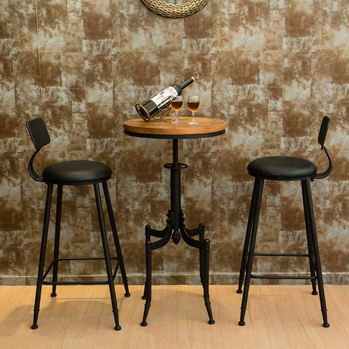 Retro Iron Cafe Bar Table Стул Комбинированность Американский магазин с молочным чаем маленький круглый столик высокий стул высокий стул высокий стул