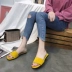 Một-slip dép nữ 2018 mùa hè mới Hàn Quốc phiên bản của hoang dã hở ngón mặc giản dị đơn giản lười biếng dép phẳng và dép đi trong nhà giày dép nữ Dép