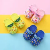 Летние детские мюли, нескользящие тапочки в стиле Crocs, закрытый носок, 1-3 лет, мягкая подошва