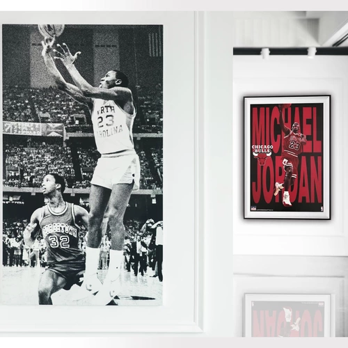 Звезда баскетбола NBA MJ Sky Flying Classic Poster Crystal