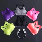 Áo ngực thể thao mùa hè không có vòng thép tập thể dục cô gái chuyên nghiệp thu thập yoga vest chống sốc chạy đồ lót thể thao - Đồ lót thể thao