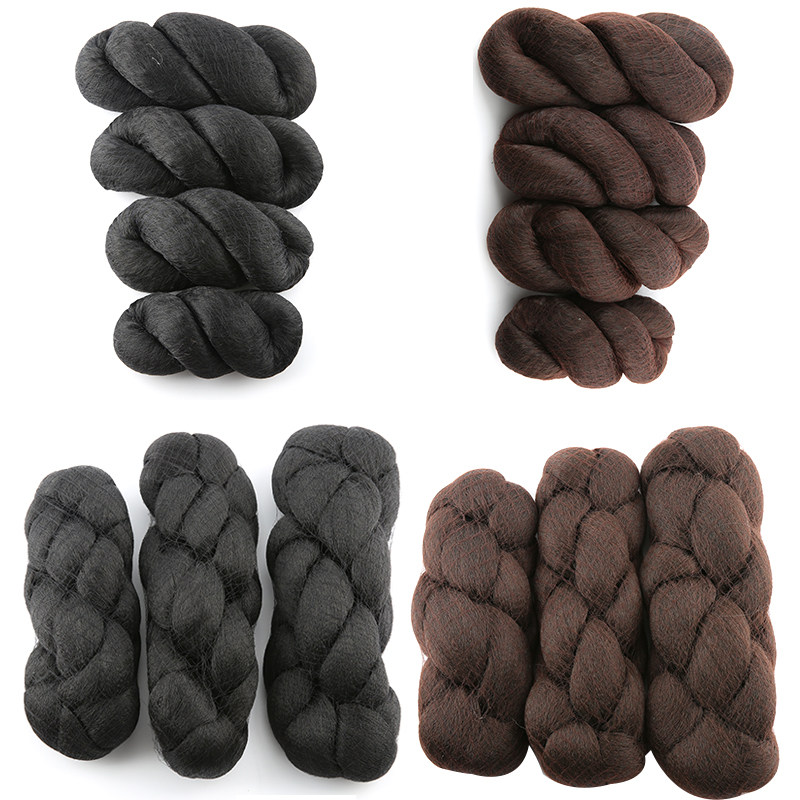 古装汉服假发包演出造型垫发包麻花包cos假发包新娘发包黑色棕色