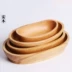 Gỗ rắn gỗ nhà hàng trà trái cây đơn giản sushi kẹo nhỏ món ăn cá tính trà gỗ sâu vuông tấm gỗ - Tấm đĩa gỗ phong thủy Tấm