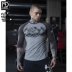 MuscleDog Cơ bắp Dog T-shirt Nam Vai Dây đeo Tương phản Tay áo Tay áo Thể thao Pro Đào tạo Quần áo Quần thể thao