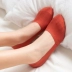 Vớ nữ vớ cotton mùa xuân và mùa hè mỏng phần modal nông miệng vớ Phiên bản Hàn Quốc của vớ chống sock tăng cường - Vớ sợi tre