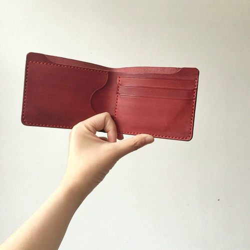 Кожаный короткий бумажник, кошелек подходит для мужчин и женщин, сумка, из натуральной кожи, делается под заказ