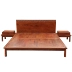 Nội thất gỗ gụ mới Trung Quốc giường đôi 1,8 m giường phẳng gỗ rắn Gỗ hồng mộc Hedgekey gỗ hồng mộc Su lê - Bộ đồ nội thất ghế sofa phòng khách Bộ đồ nội thất