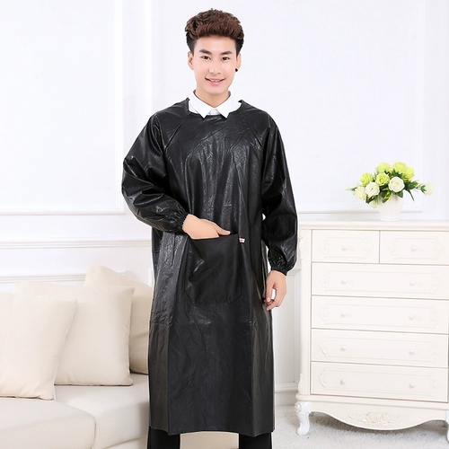 Водонепроницаемый фартук, юбка, лонгслив, модный нагрудник подходит для мужчин и женщин для работы, сзади на завязках, в корейском стиле