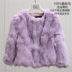 Fur coat nữ ngắn lông thỏ mùa thu và mùa đông cộng với bông bảy tay áo Hàn Quốc phiên bản của mỏng chống mùa lông một đặc biệt Haining áo gió lót lông cừu Faux Fur