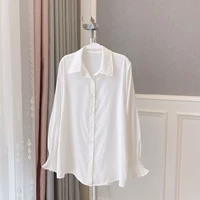 Сексуальная рубашка, осенний белый жилет, комплект, длинный жакет, средней длины