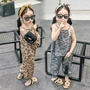 Quần áo trẻ em cao cấp hoàn toàn mới cho bé gái phù hợp với mùa hè Phiên bản Hàn Quốc của quần short treo hai mảnh trẻ em váy hoa đại dương - Khác thời trang be gái 10 tuổi