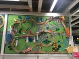 Ikea, тетра пак, игрушка, поезд, туннель с рельсами, 45 шт
