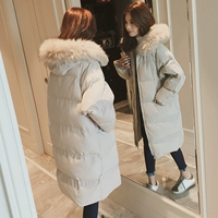 Куртка для беременных, зимний длинный пуховик с пухом, 2020, увеличенная толщина, в корейском стиле, средней длины