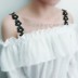 Hàn Quốc phiên bản của dây đeo vai sexy ngọc trai hoa ren vô hình với minh bạch không trượt dây đeo vai đồ lót dây đeo áo ngực Vai tráng