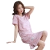 Đặc biệt hàng ngày mùa hè Hàn Quốc nightdress ladies bông ngắn tay áo XL vest đồ ngủ mùa hè không tay dịch vụ nhà váy ngủ 2 dây Đêm đầm