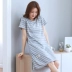 Đặc biệt hàng ngày mùa hè Hàn Quốc nightdress ladies bông ngắn tay áo XL vest đồ ngủ mùa hè không tay dịch vụ nhà Đêm đầm