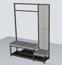 bjd场景道具娃屋 【意向定金征集】bjd三分衣架，三分/叔/75尺寸可用 16×56×80cm