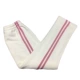 Mùa xuân, hè và thu trắng đồng phục học sinh quần cotton dài thể thao với hai thanh màu hồng bên cô gái thẳng - Đồng phục trường học / tùy chỉnh thực hiện