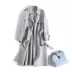 [钱多多] 17128 alpaca Albak làm bằng tay hai mặt áo cashmere áo áo khoác dài nữ Áo len lót đôi