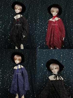 taobao agent Cat also BJD baby clothing 1/3 SD17 POPO68 Uncle [Berry Series] Big V -neck knitted sweater cape